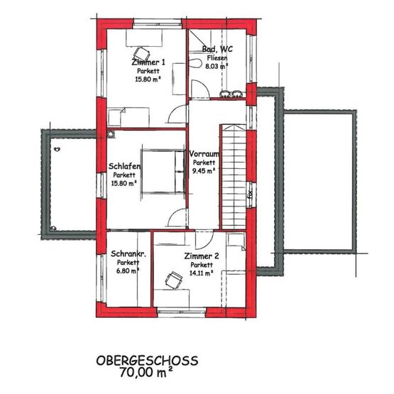 Plan Obergeschoss