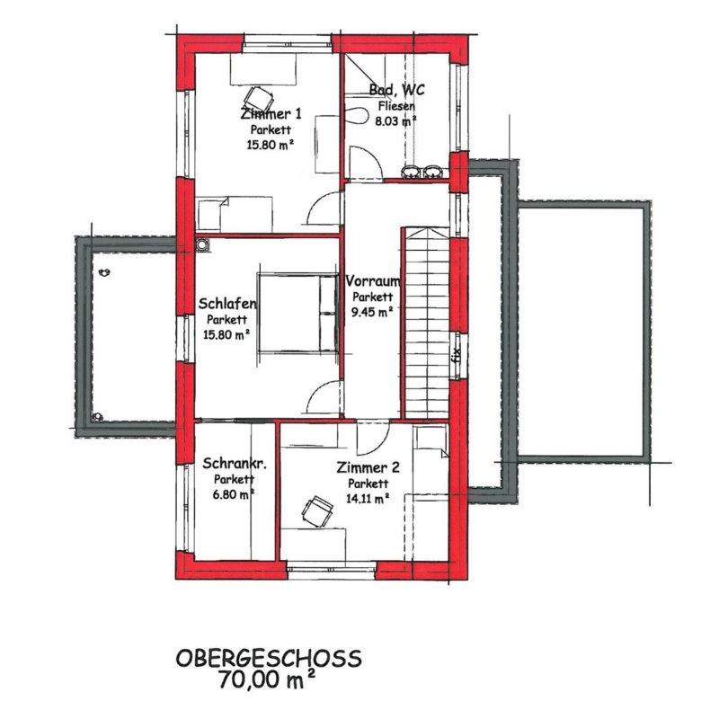 Plan Obergeschoss