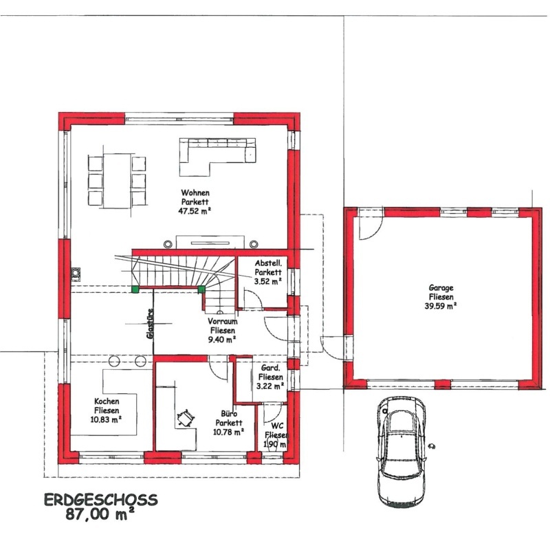 Plan Erdgeschoss