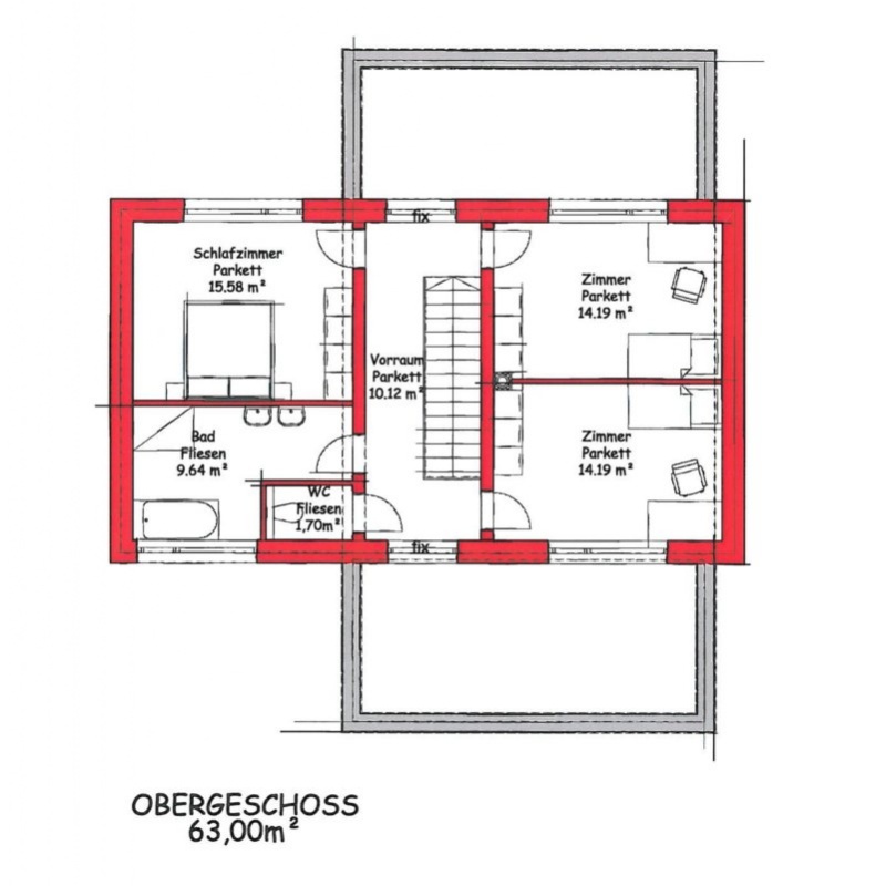 Obergeschoss Plan