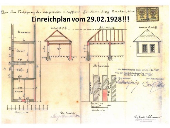 Einreichplan von 1928